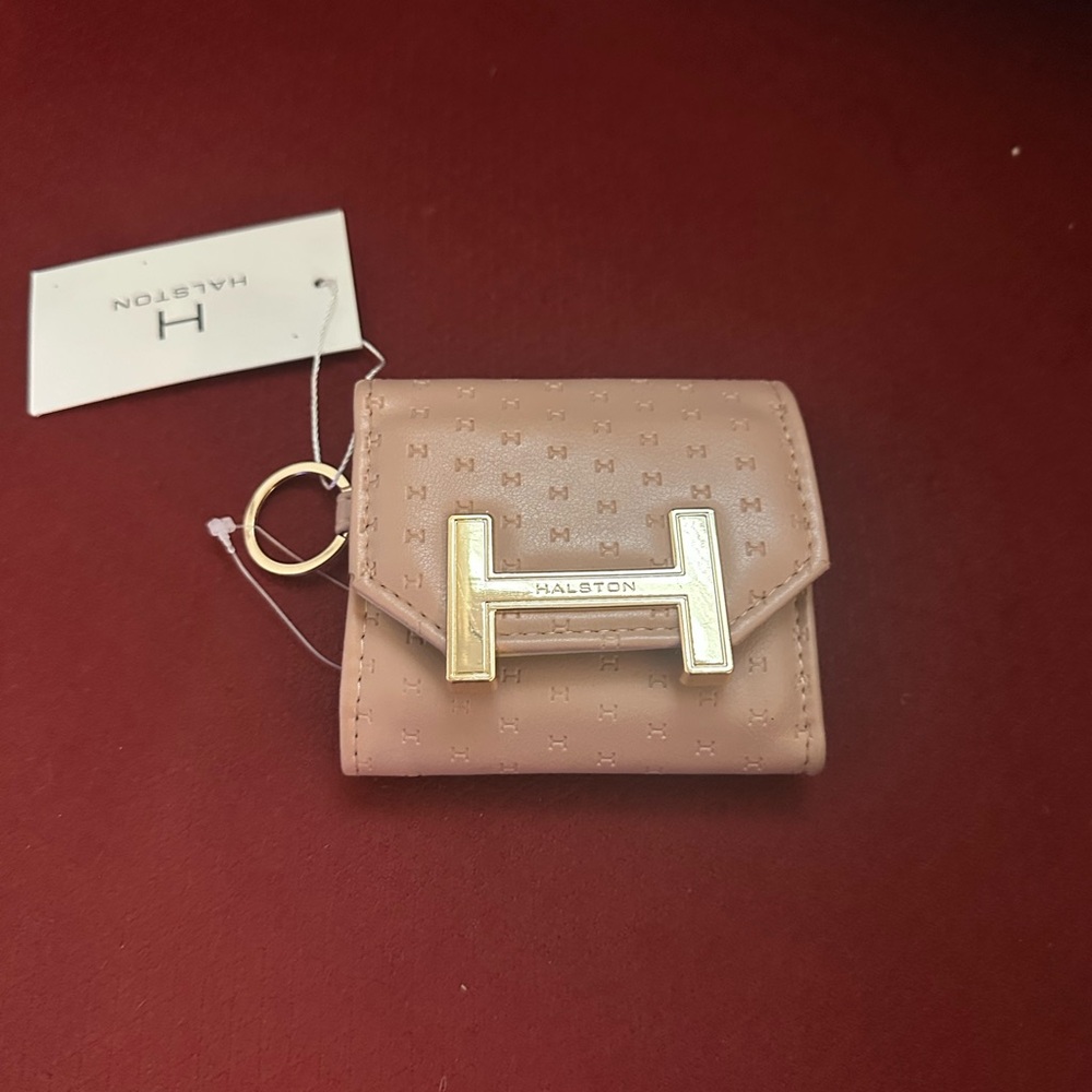 Halston Heritage Pink Key & Card Holder